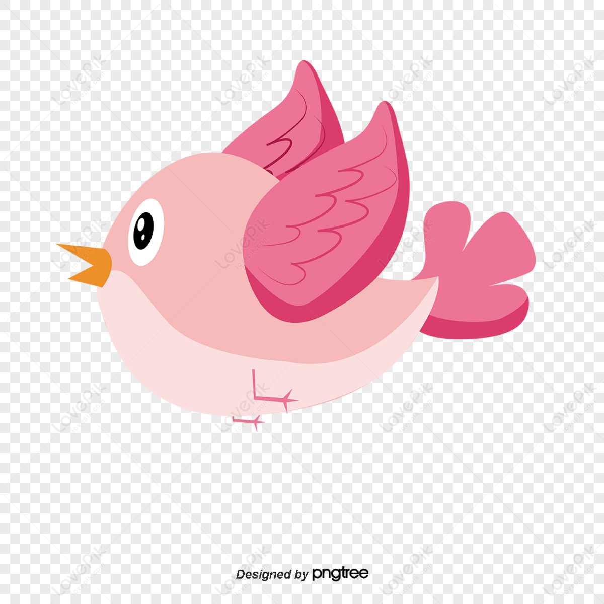 Japanese Stereo Hand-Painted Illustration Style Birds,isolated,sign free png