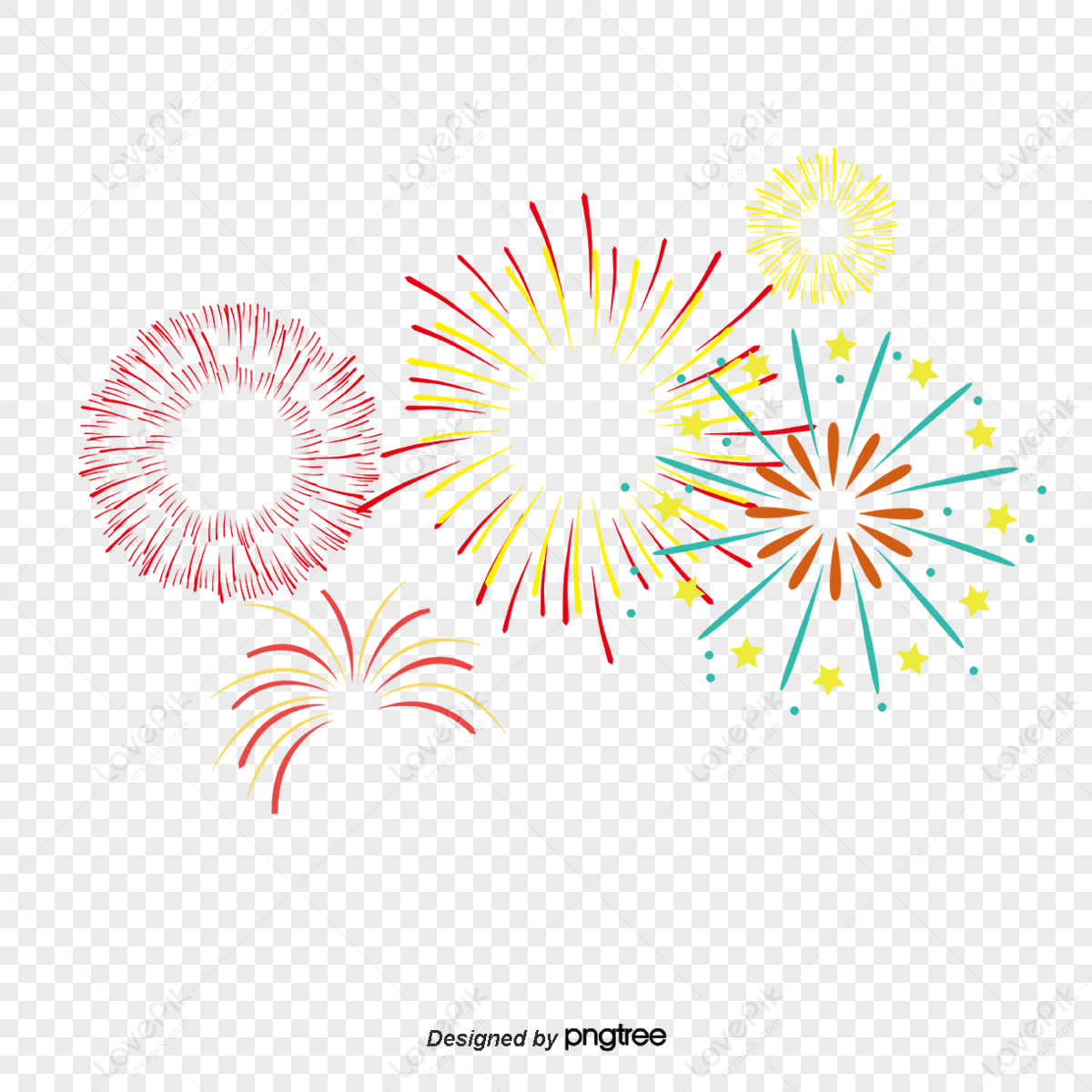 Multi Color Fireworks PNG Images With Transparent Background | Free ...