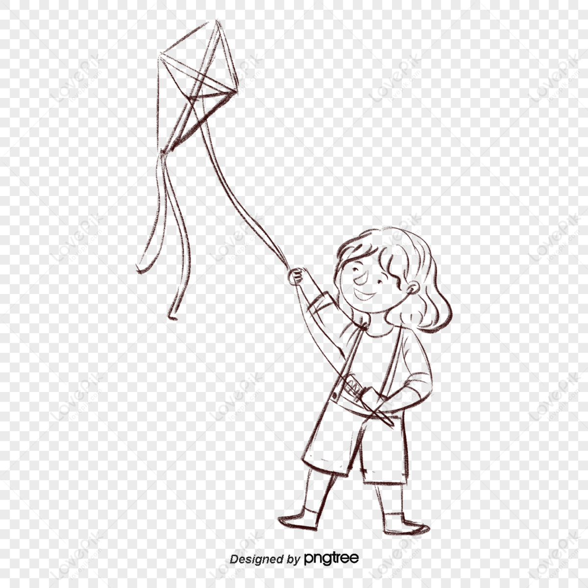 Illustration, boy flying a kite For sale as Framed Prints, Photos, Wall Art  and Photo Gifts