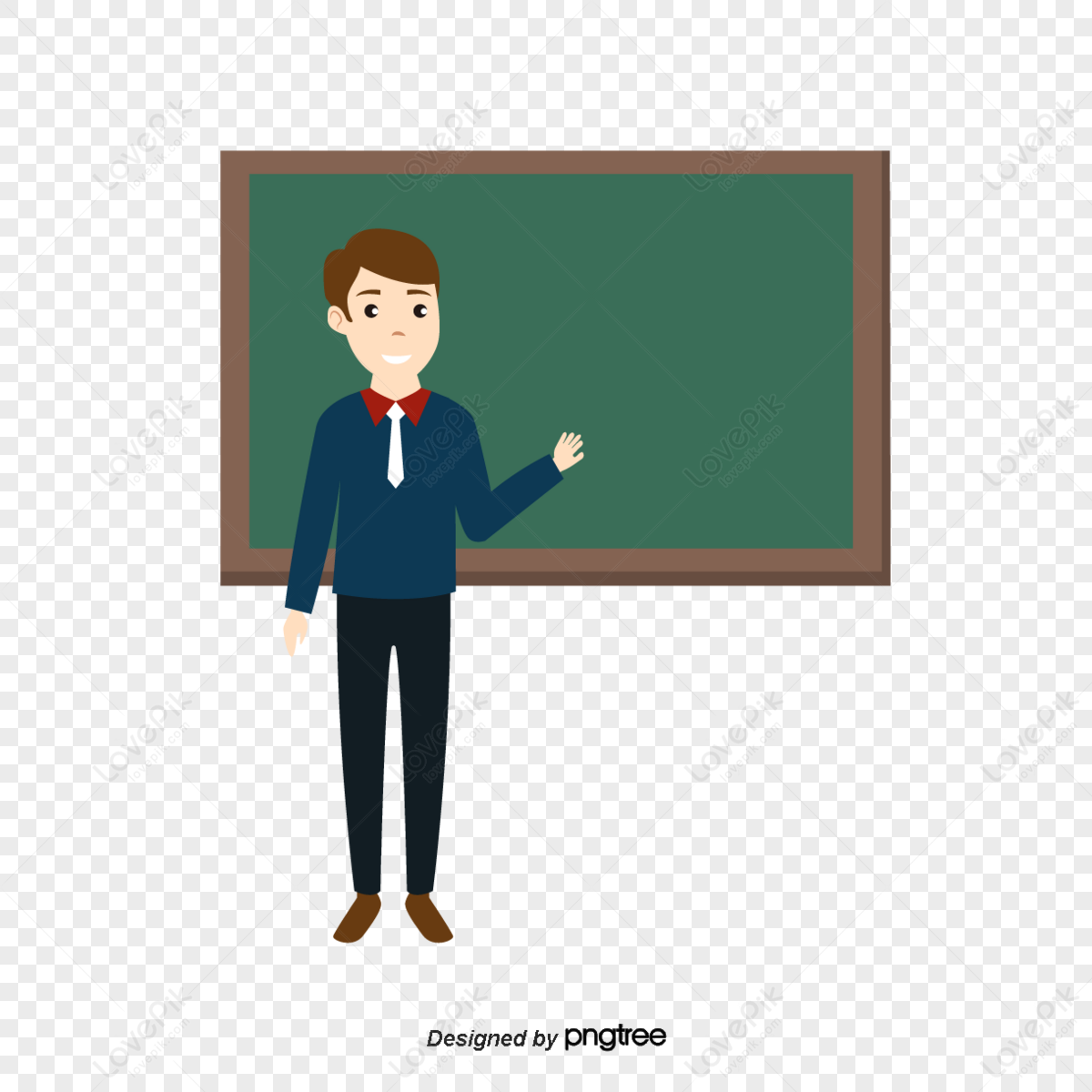 Male Teachers Lecture Platform Teaches Cute Cartoon Elements,teacher ...