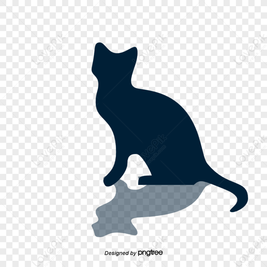 Silhouette Of Black Animal Cat,pet,anime,black Cats PNG Picture And ...