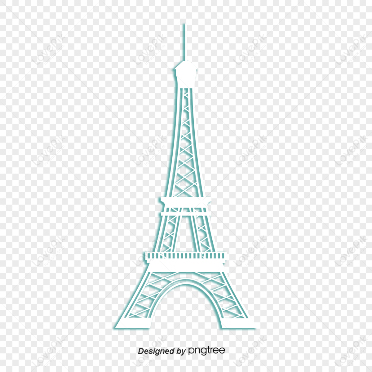 Silhouette of Eiffel Tower in Paris France,scenic spot,scenic spots png transparent image