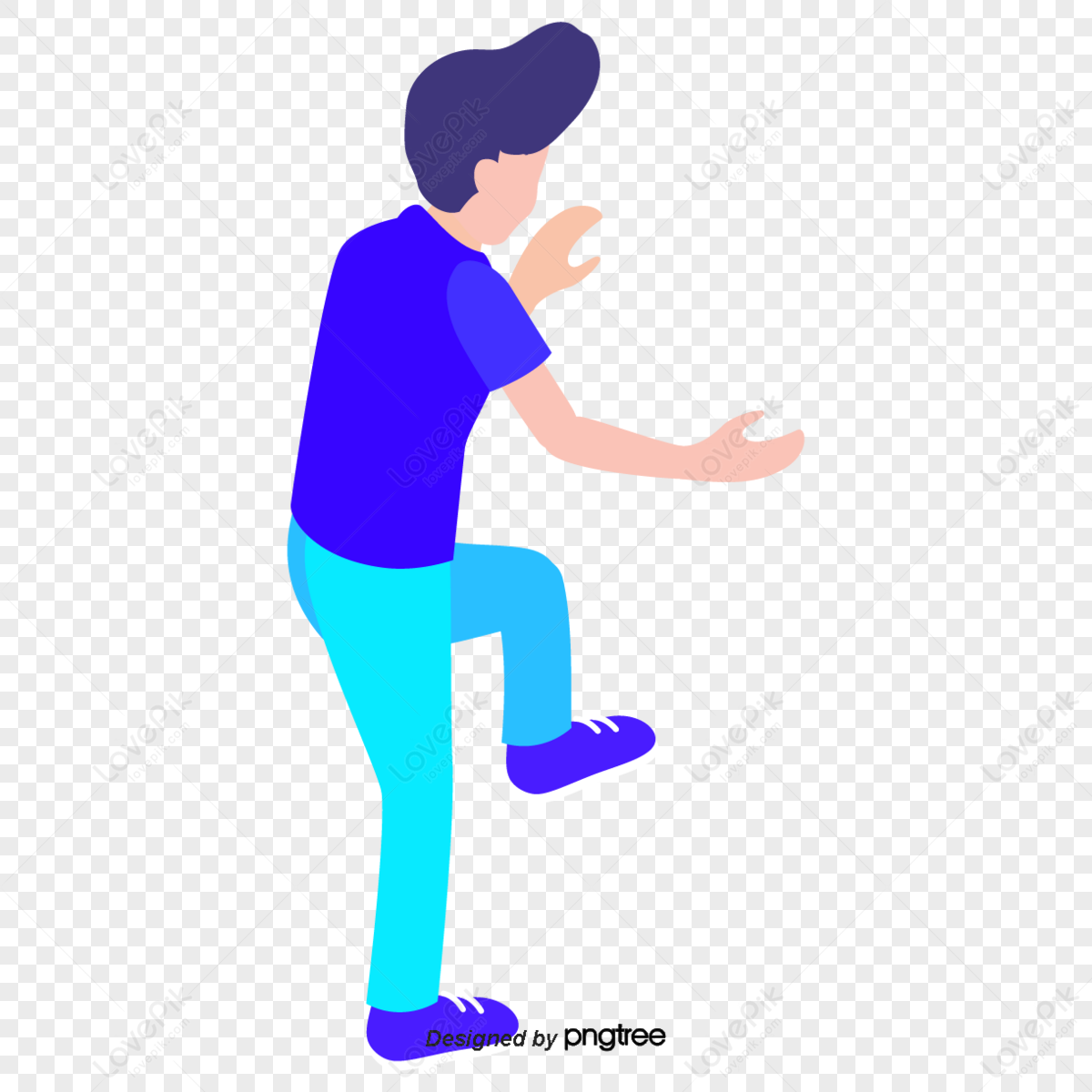 Walking PNG Images With Transparent Background