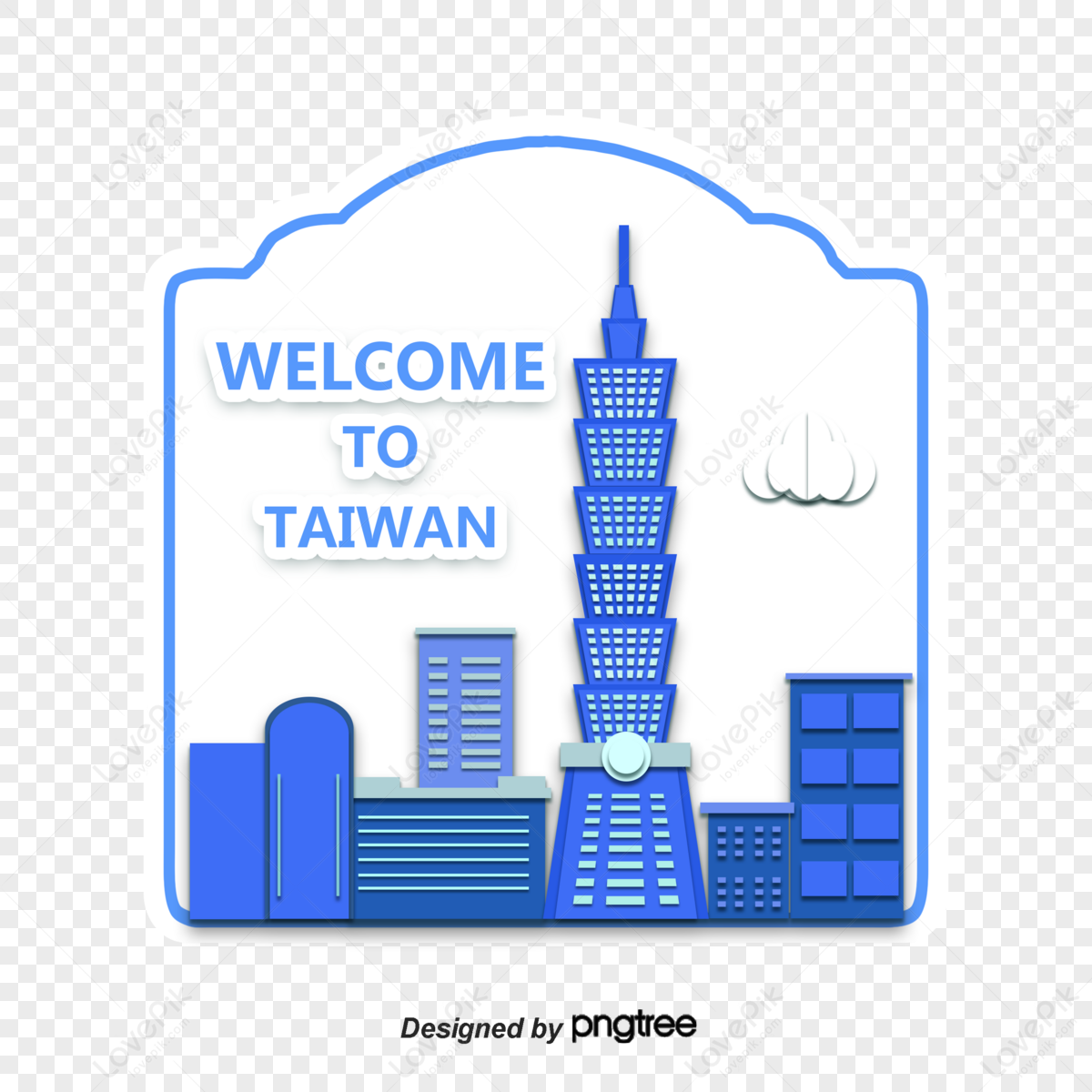 Welcome to Taiwan Travel Publicity Poster,scenic spot,many-storied buildings png white transparent
