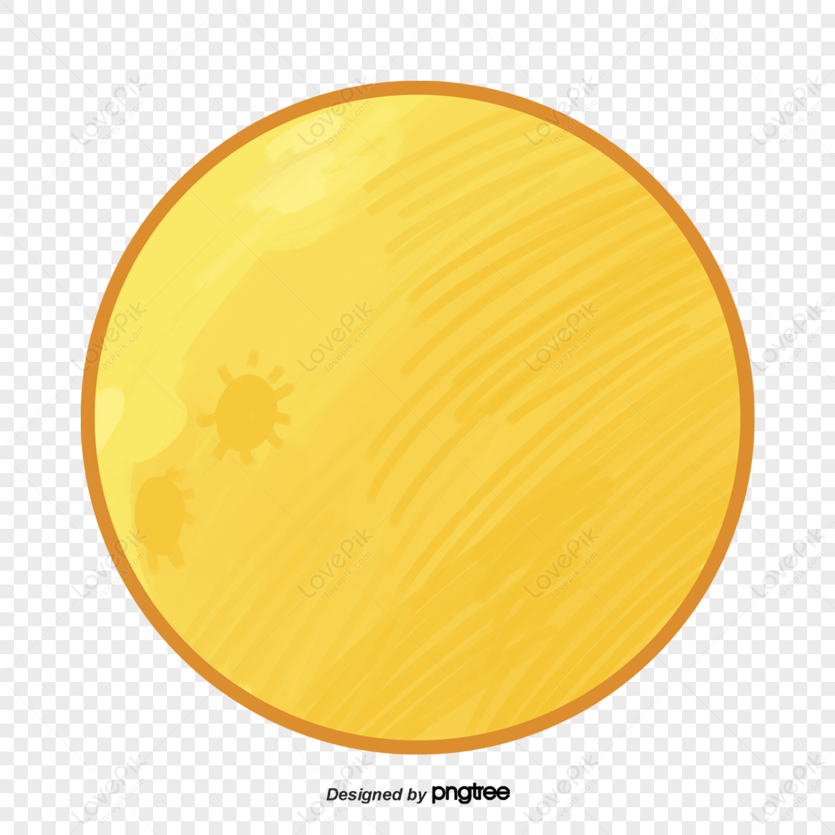 Yellow Cartoon Moon,moonlight,scenes,scene Free PNG And Clipart Image ...