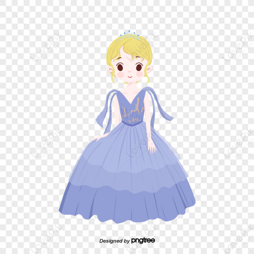 Cartoon Blue Princess Skirt Style Girl,lifestyle,cute PNG Free Download ...