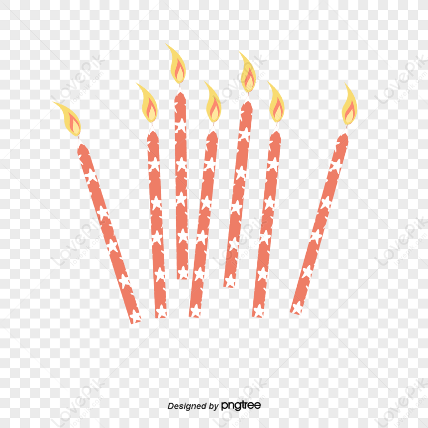 Candele colorate png su sfondo trasparente