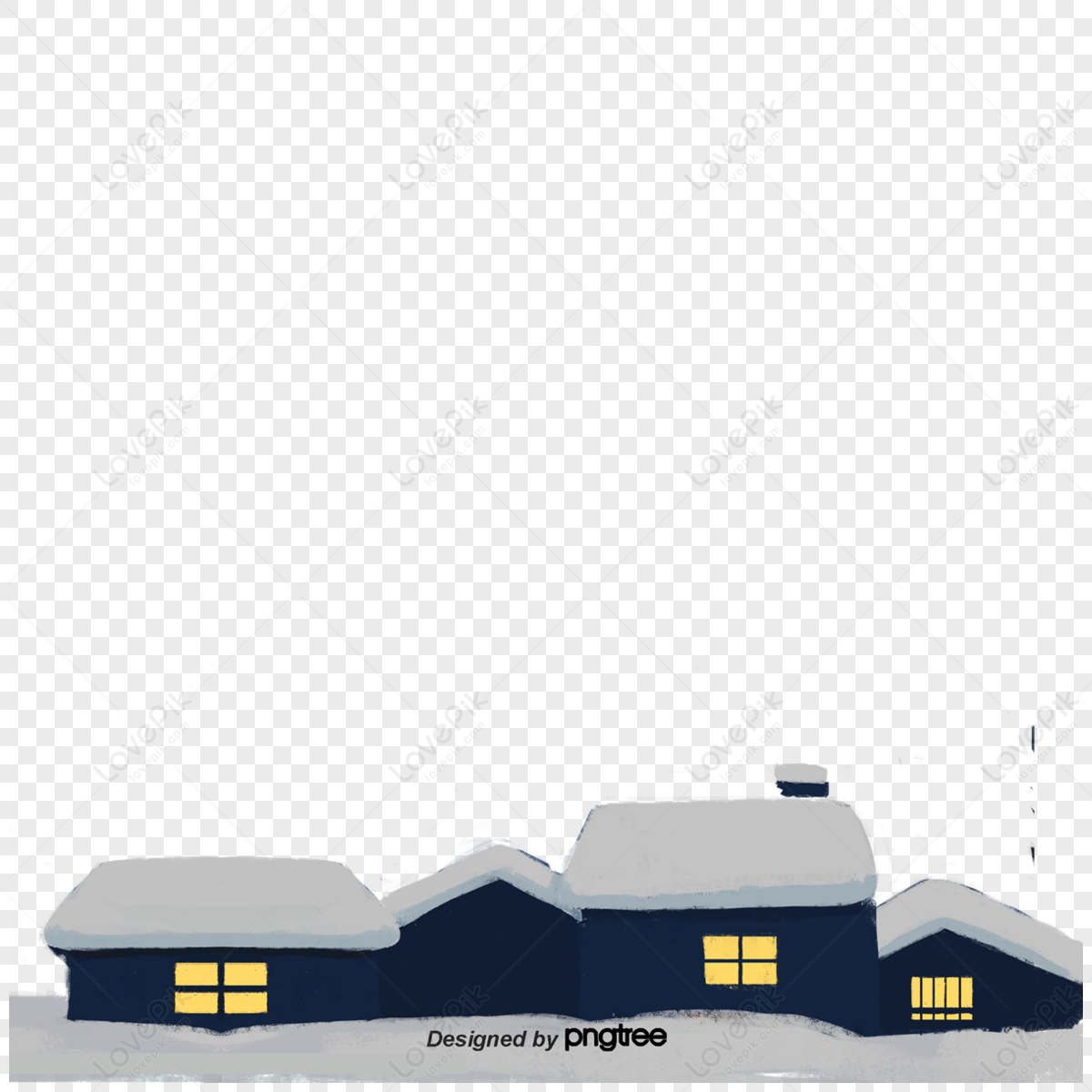 Cartoon Winter Snow House,rural,snowing,architecture Free PNG And ...