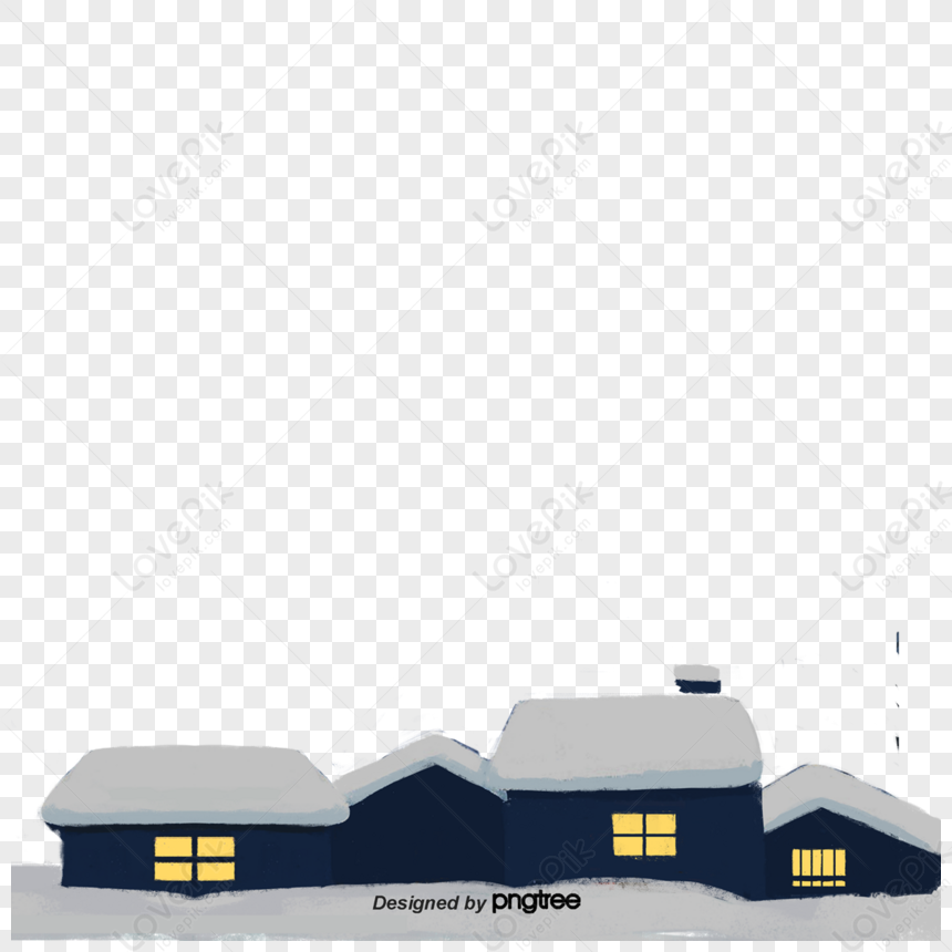 Cartoon Winter Snow House,rural,snowing,architecture Free PNG And ...