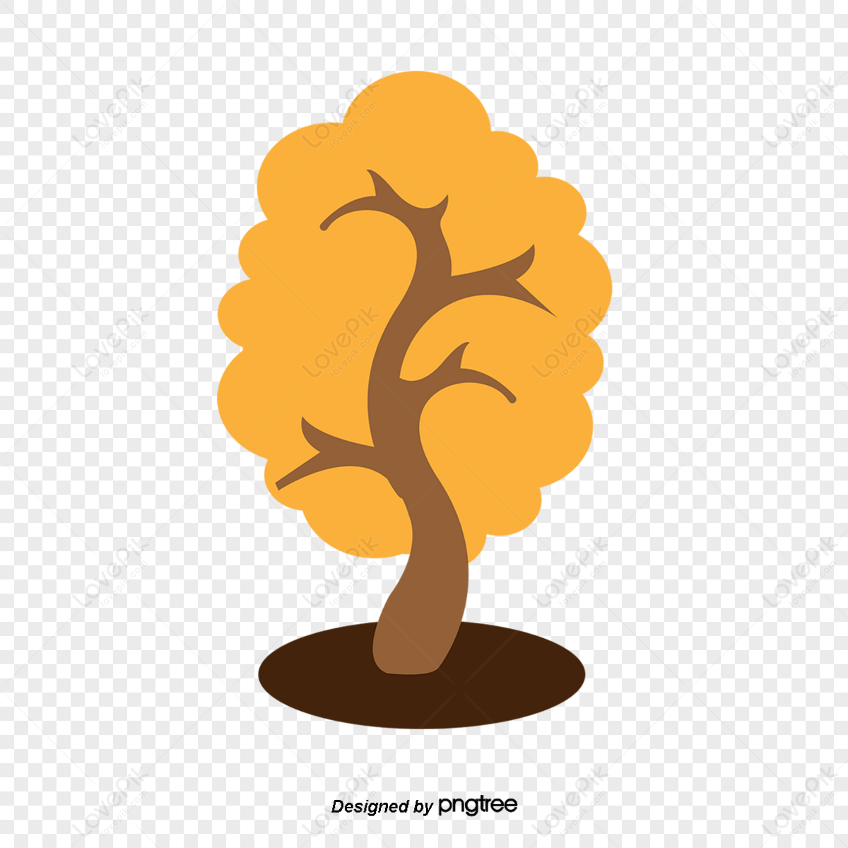 General Tree Element Vector Cartoon Tree,tree Logo,generator Free PNG ...