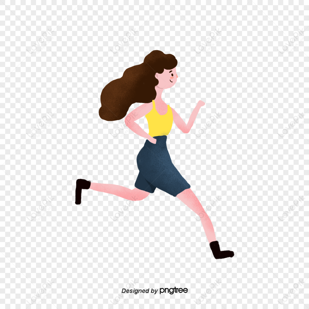 Running Girl PNG Images, Cartoon, Jane Pen, Beautiful PNG Transparent  Background - Pngtree