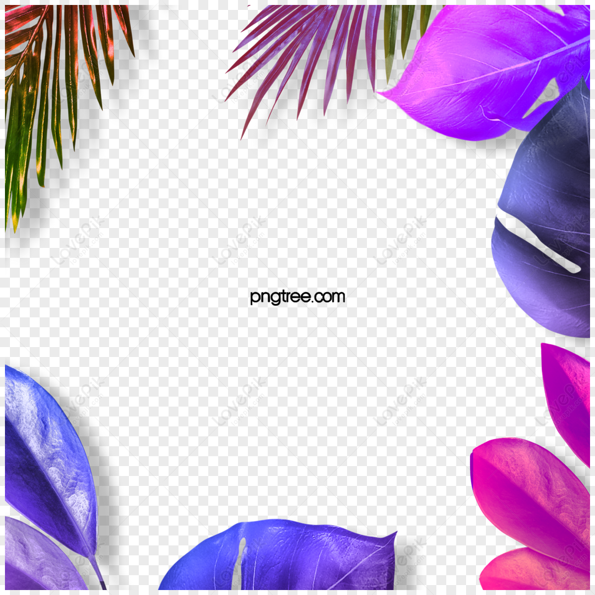 Frontera De Máscara De Carnaval Púrpura De Decoración De Plantas Tropicales  PNG ,dibujos Tropical, Planta, Decoración PNG y PSD para Descargar Gratis