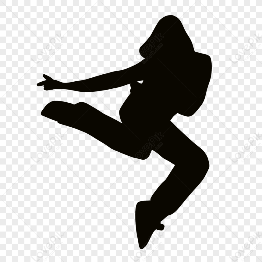 Silhouettes Of Black Hip-hop Dance Characters,hips,hand Painted PNG Hd ...