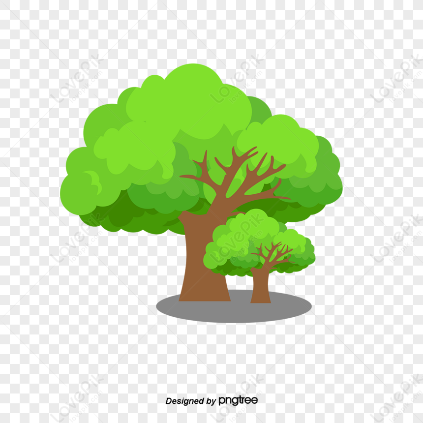 Stereo Tree Element Vector Cartoon Illustration Style,cartoon ...