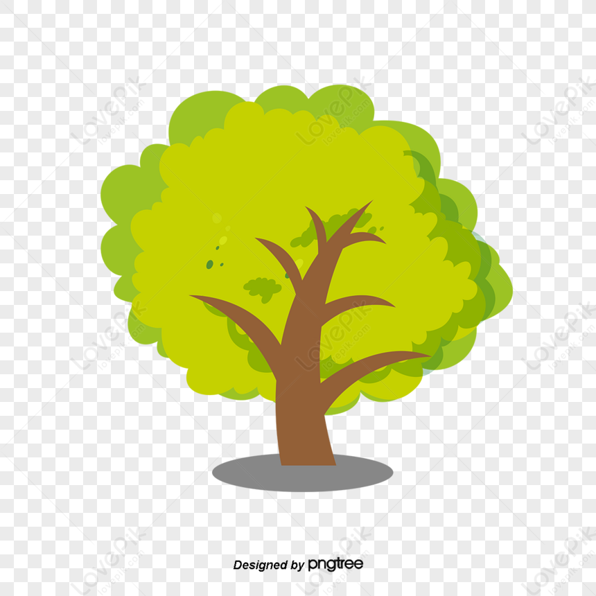 Stereo Tree Element Vector Cartoon Illustration Style,cartoon ...