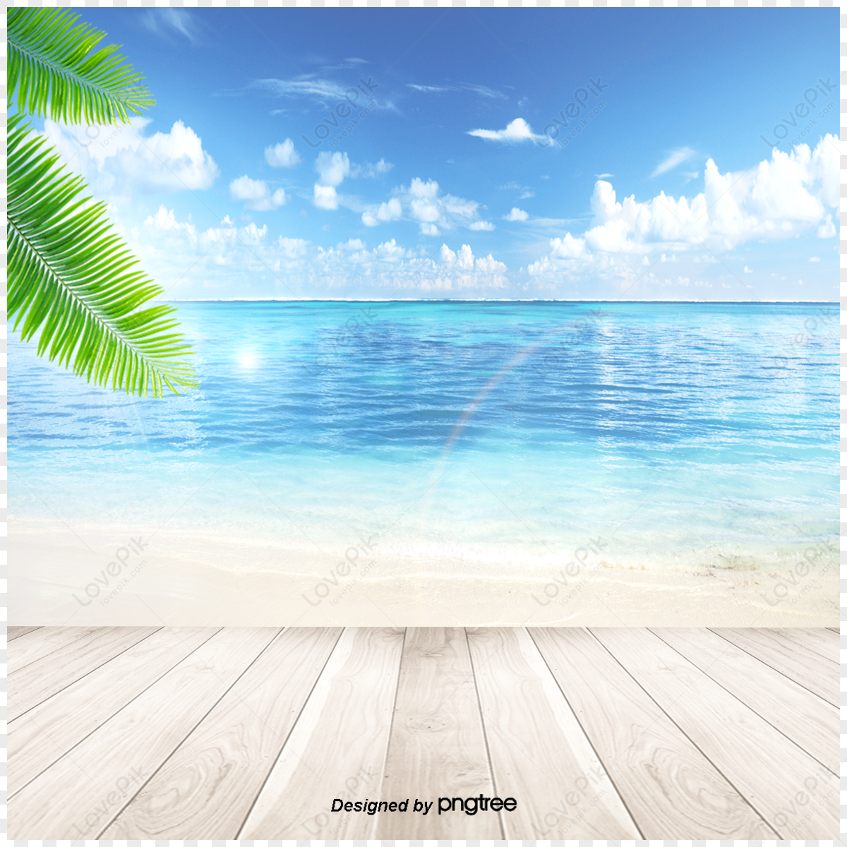 Summer Fresh Sunshine Background,sea,beach,board PNG Transparent ...