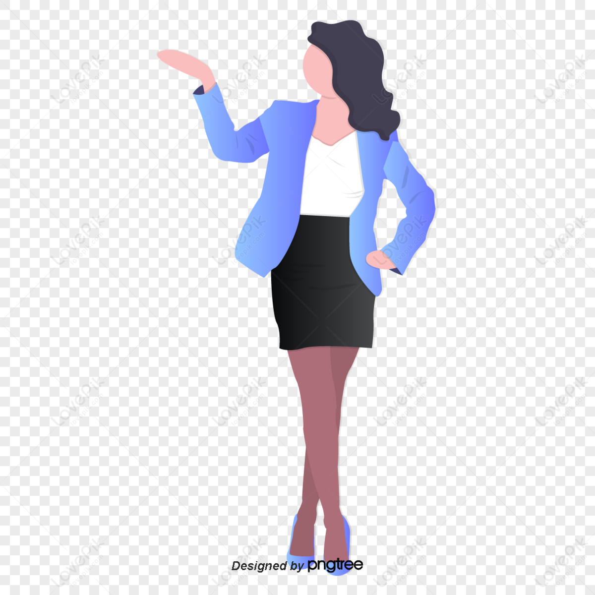 Working Women In Flat Suits,female,characters,business Woman PNG White ...