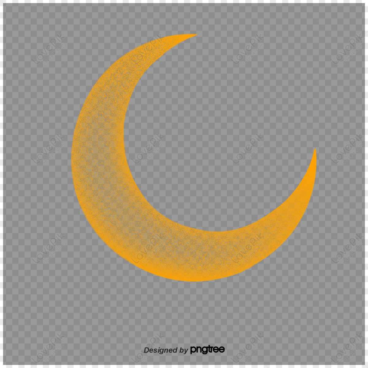 Golden crescent moon 24192236 PNG