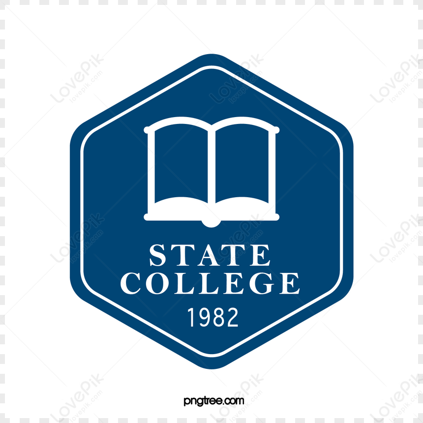 Blue Geometric Square Book Educational University Logo,simple,blue ...