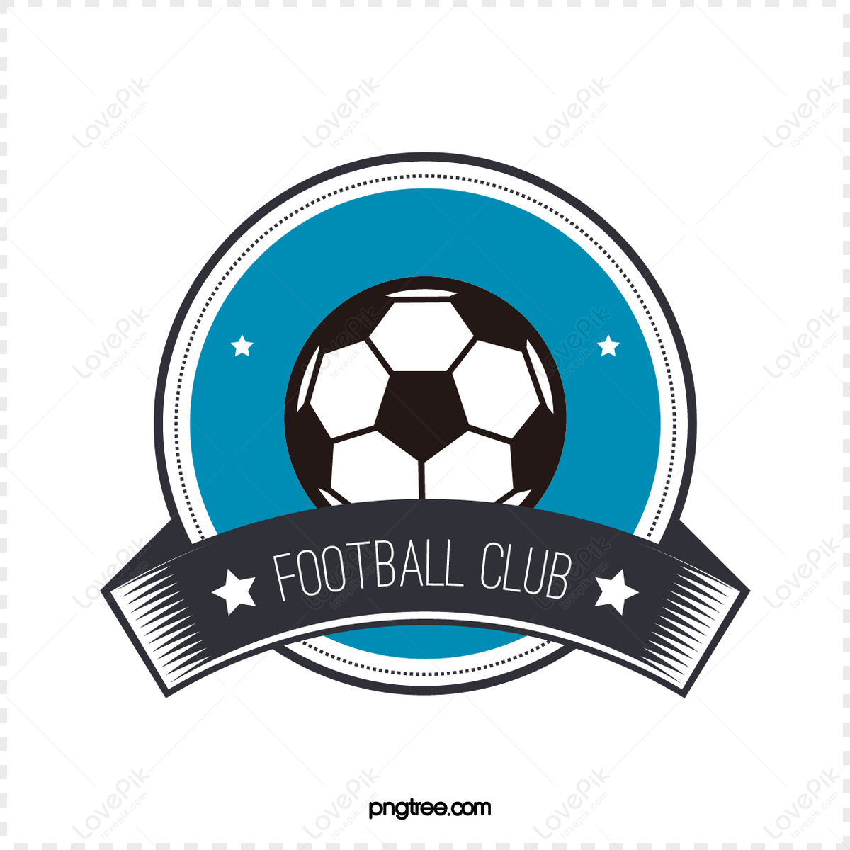 Blue black round football club logo league logo football match 100375 wh1200