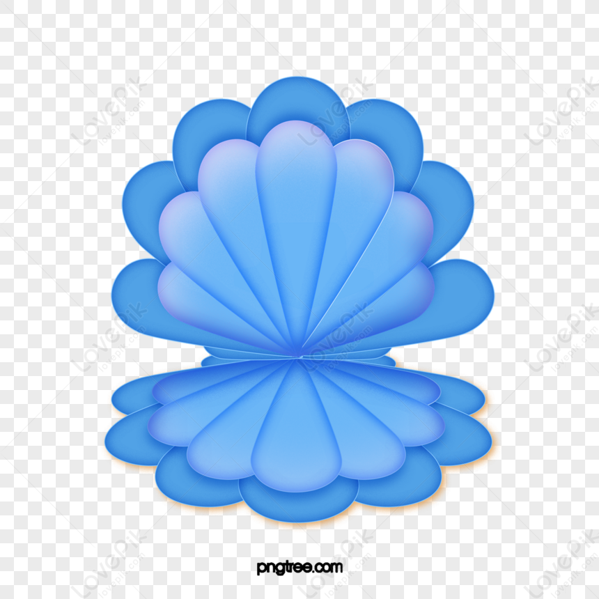 Blue Scallop Silhouette Illustration,outline,scallop In Shell,seafood ...