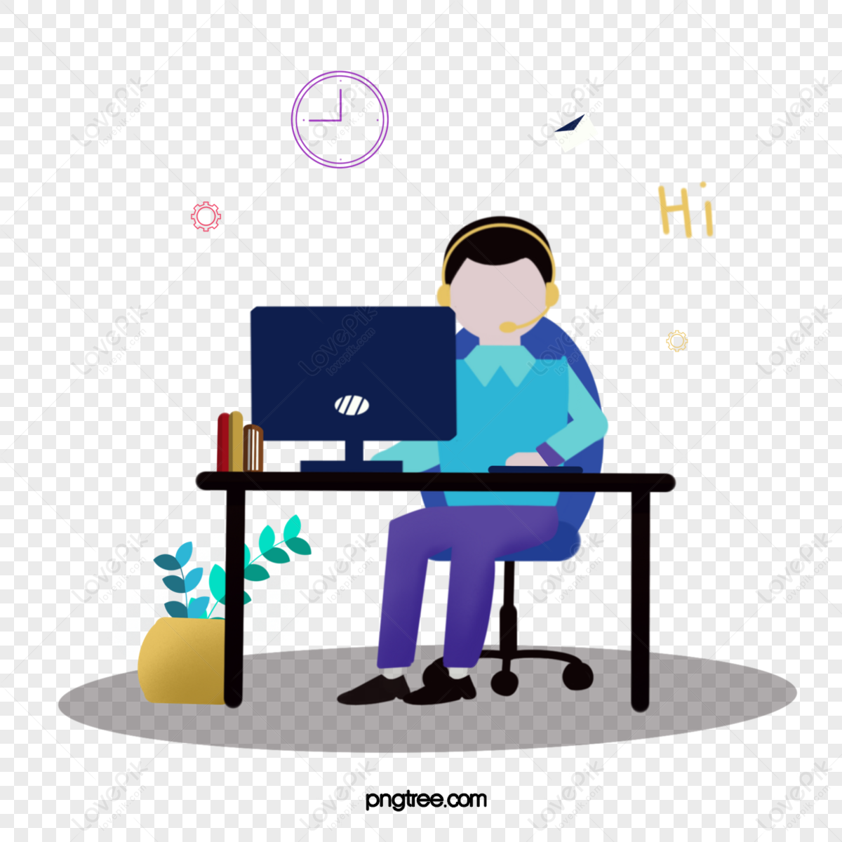 Office Work Scenes PNG Images With Transparent Background | Free ...