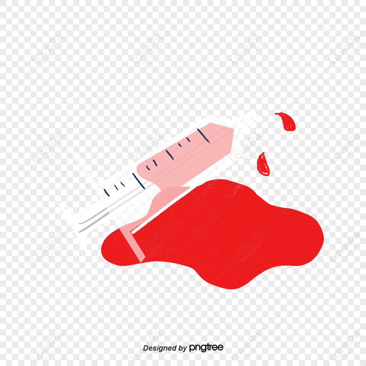 Medical Supplies Syringe Red Blood,syringes,treatment,blood Draw PNG Hd