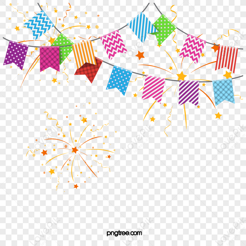 Birthday Party Festive Ribbon Ribbon Decoration Animated Gif Element PNG  Images