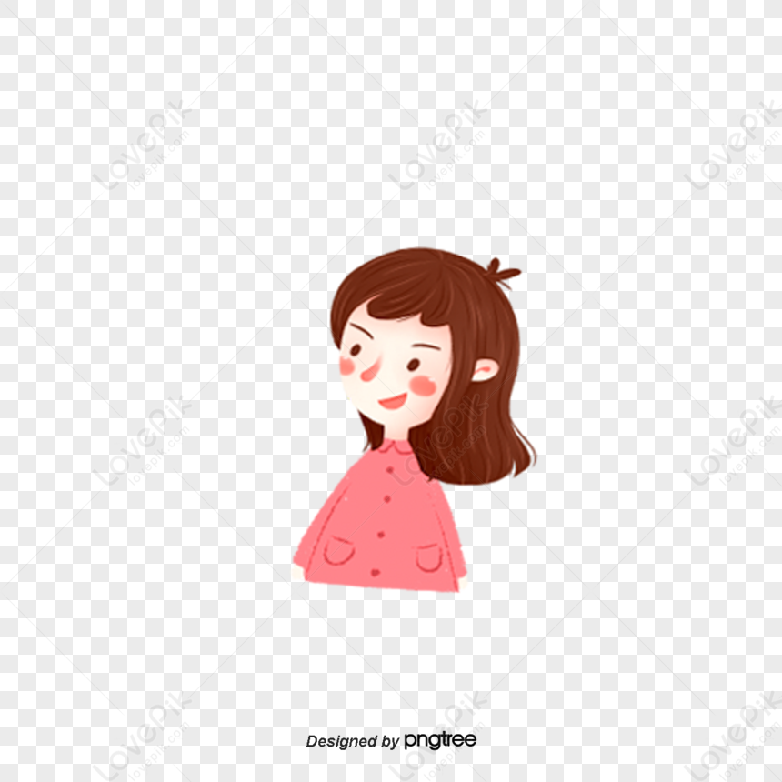 Pink Cute Little Girl,kid,flat,dress PNG Image And Clipart Image For ...