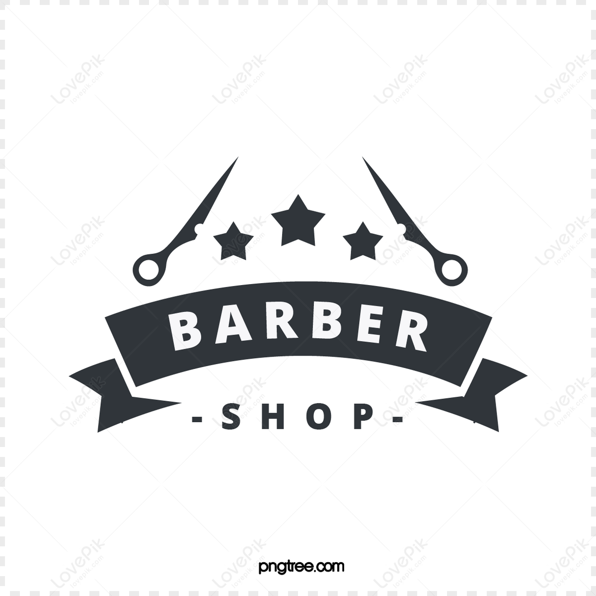 Vintage barber shop logo for your design Vector Image