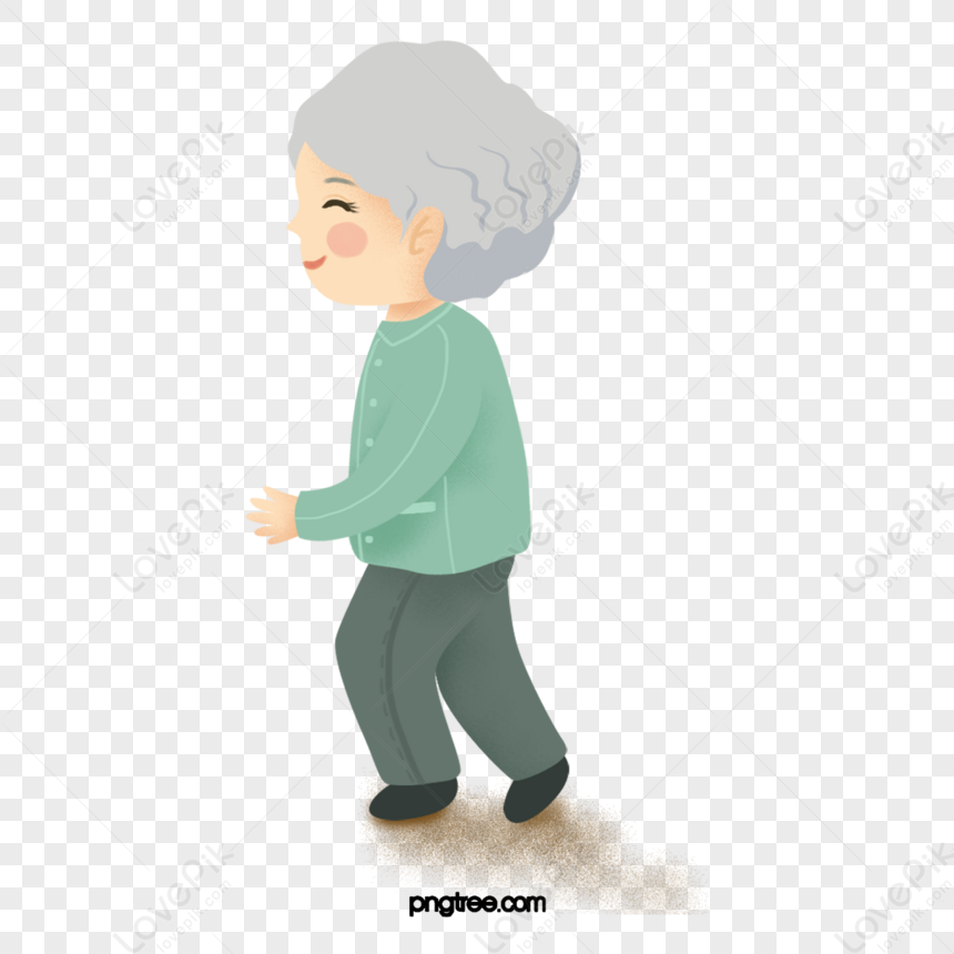 White-haired Old Man Grandmother Illustration,old Grandmothers ...