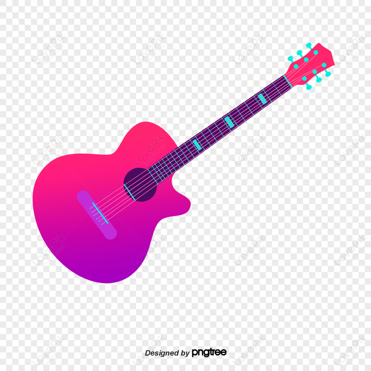 Pink Electric Guitar PNG Images With Transparent Background | Free ...