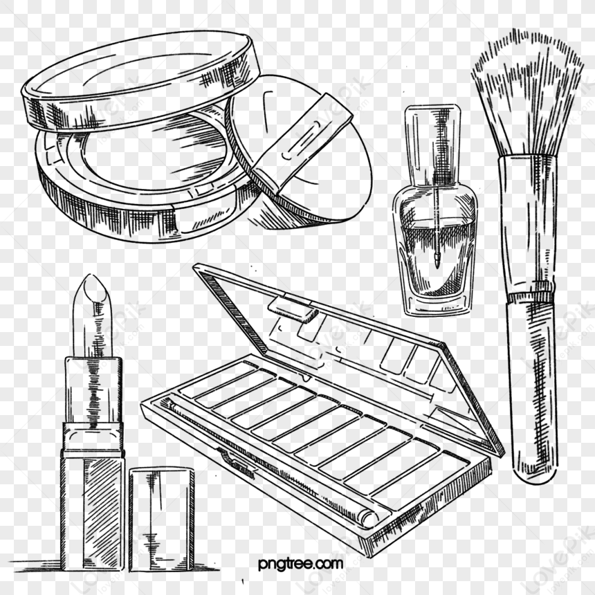 Sketch Makeup Kit Stock Vector (Royalty Free) 1122743180 | Shutterstock