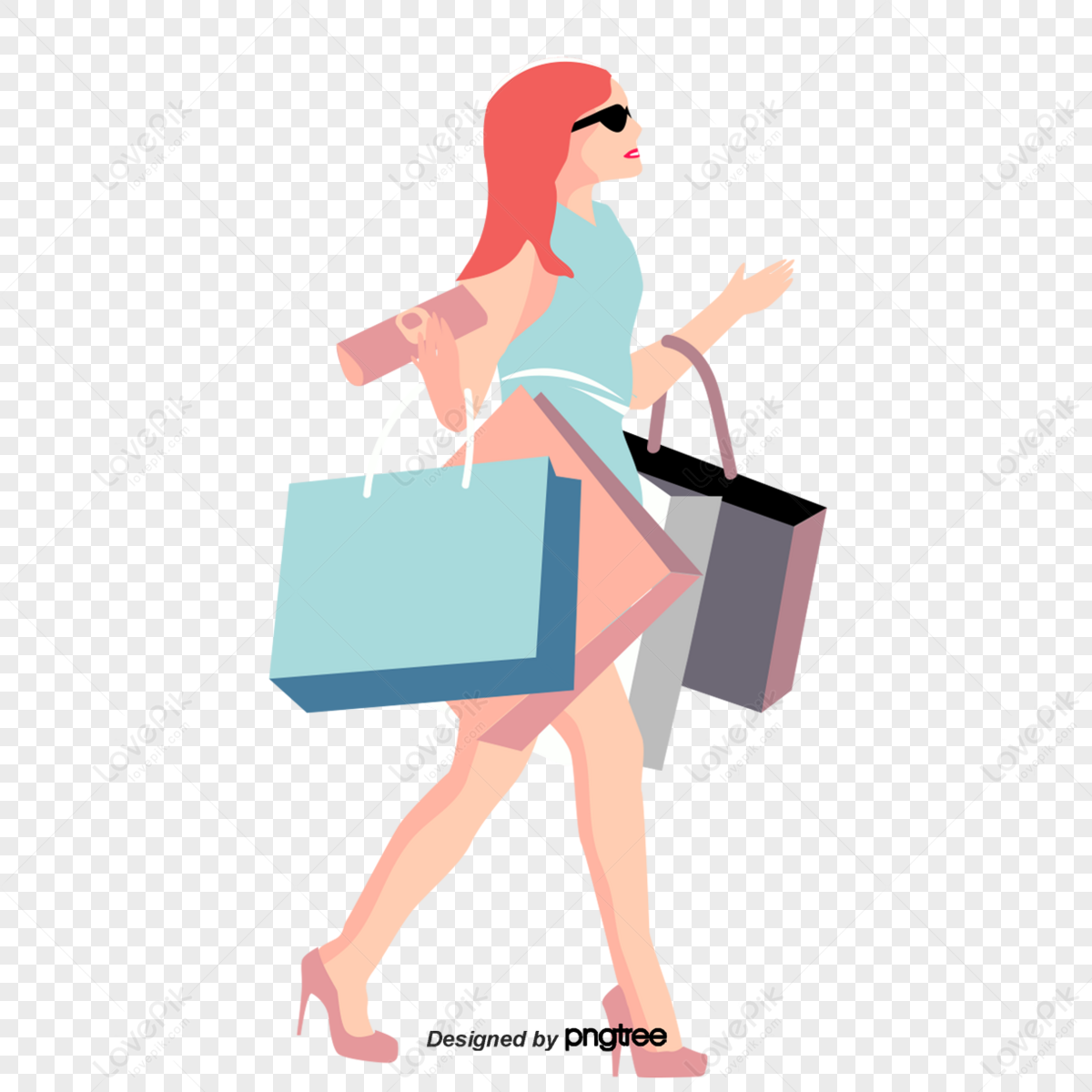 fashion woman just finished shopping,appointment,couples,queen png transparent background