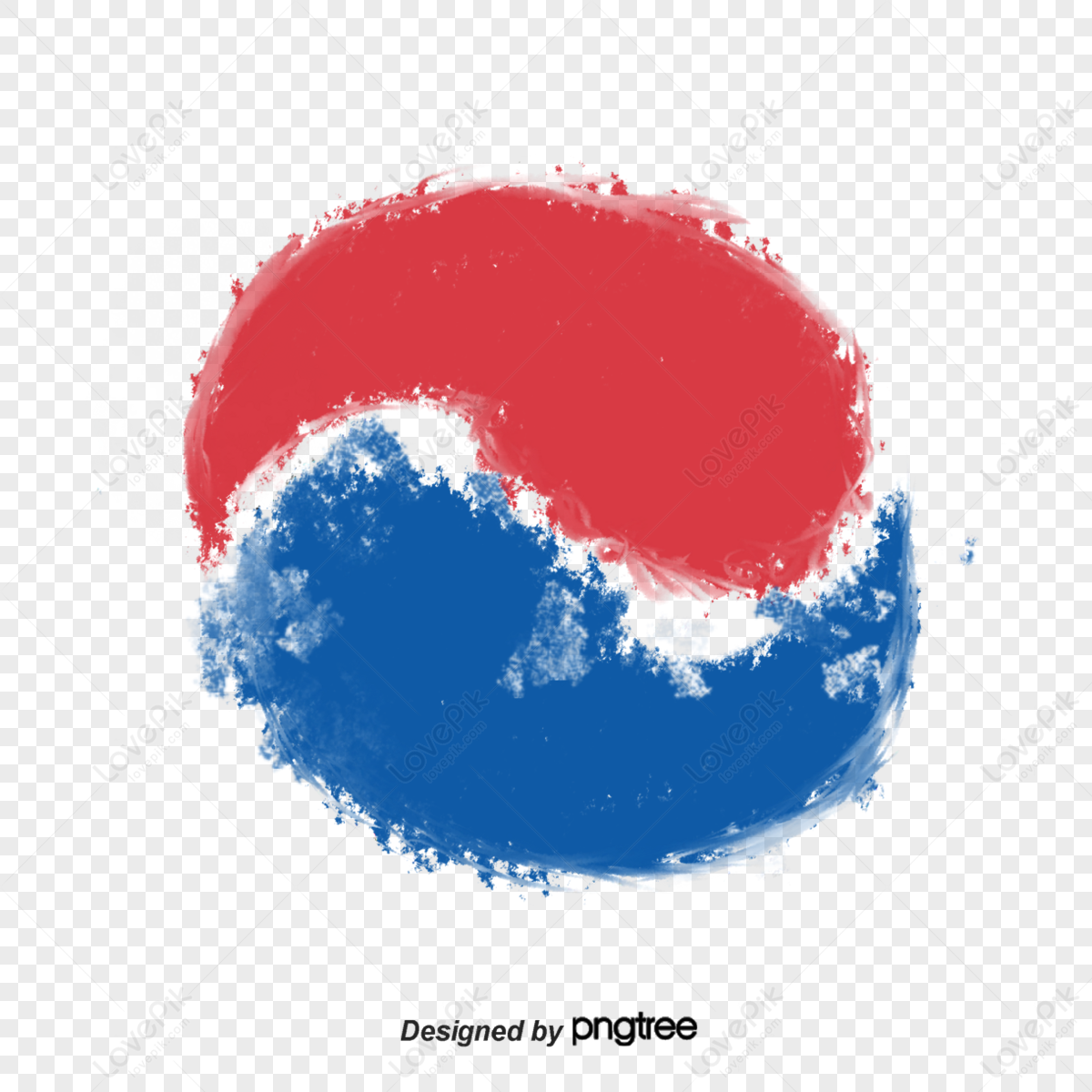 ink blooming elements in taiji banner of korea,brush stroke,symbol png image free download