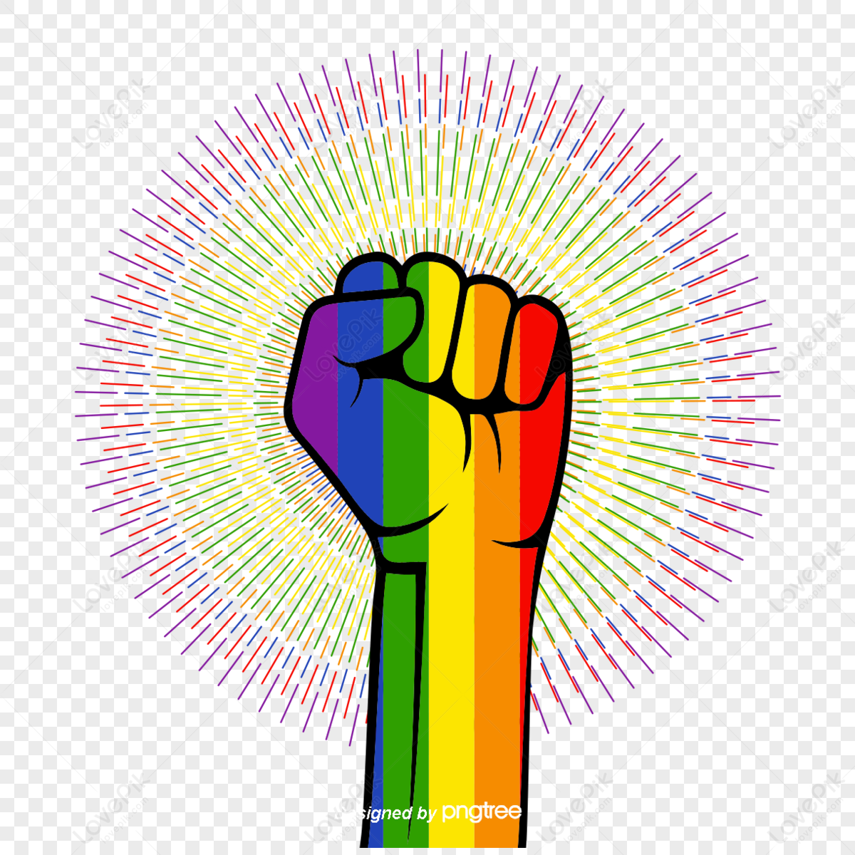 Rainbow Fist Images, HD Pictures For Free Vectors Download - Lovepik.com