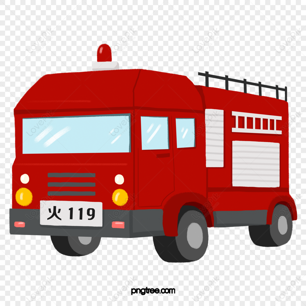 Red Fire Truck Fire Safety,cover,flat,modern PNG Hd Transparent Image ...