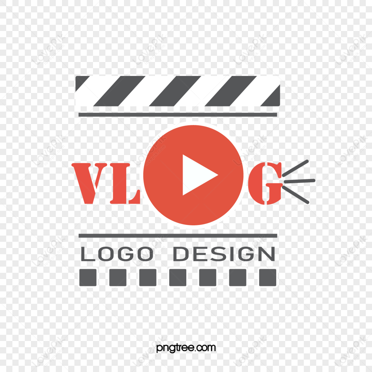 Vlog logo with old tv Royalty Free Vector Image