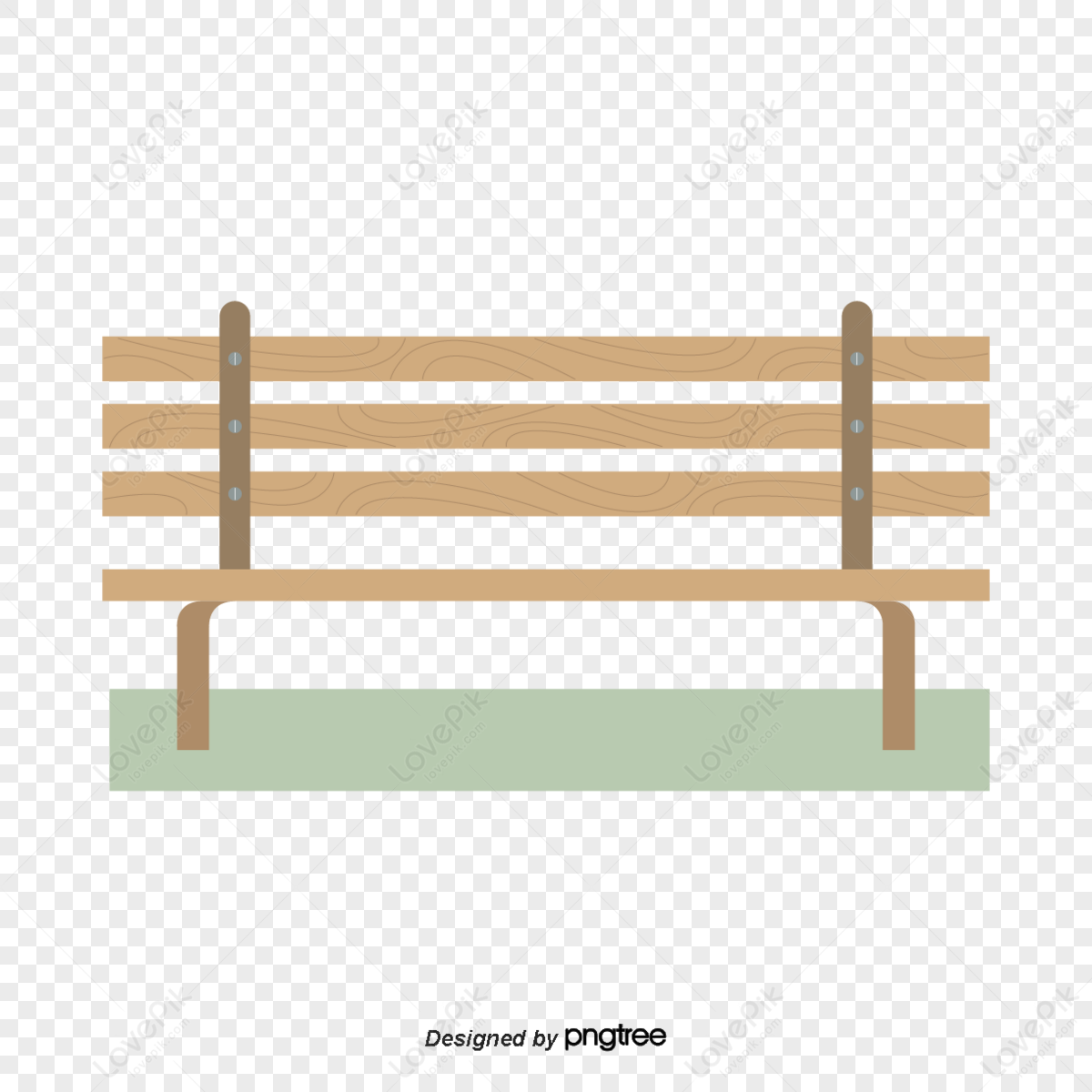 Premium PSD  A wooden bench on a transparent background