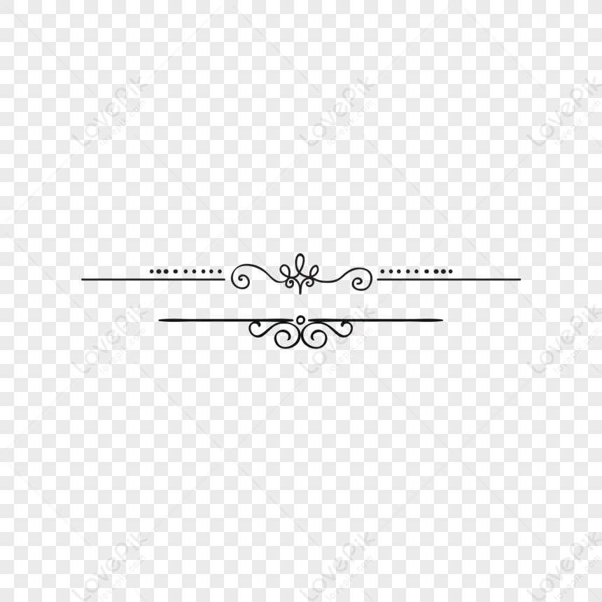 Black Line Drawing Hand Drawn Border Decorative Elements,chinese Style ...