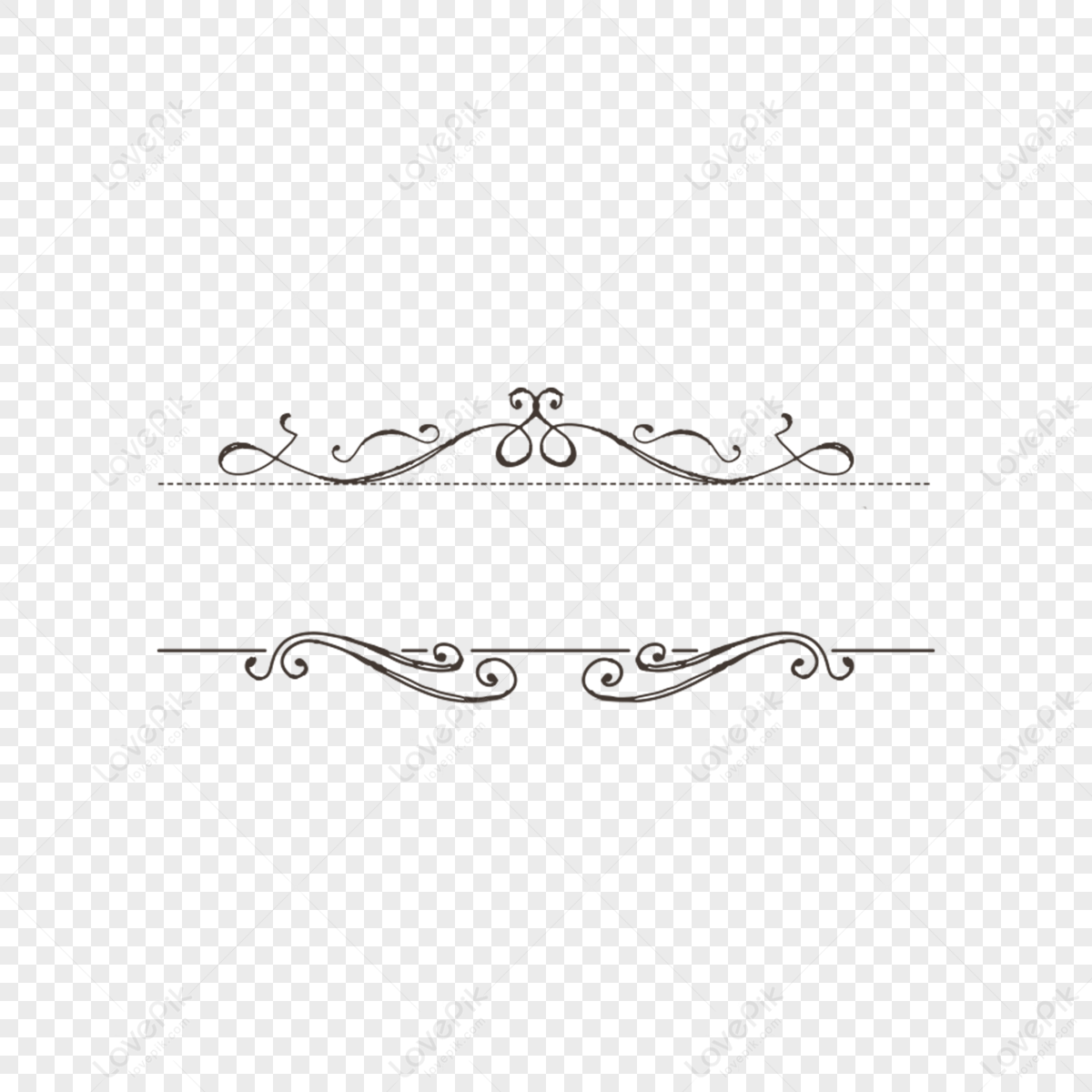 Black Line Drawing Hand Drawn Border Decorative Elements,decorative ...