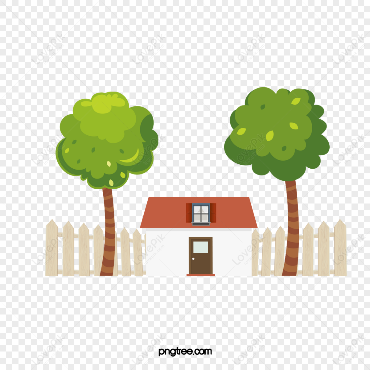 Garden Fence Construction Line Puppet Photo Background And Picture For Free  Download - Pngtree