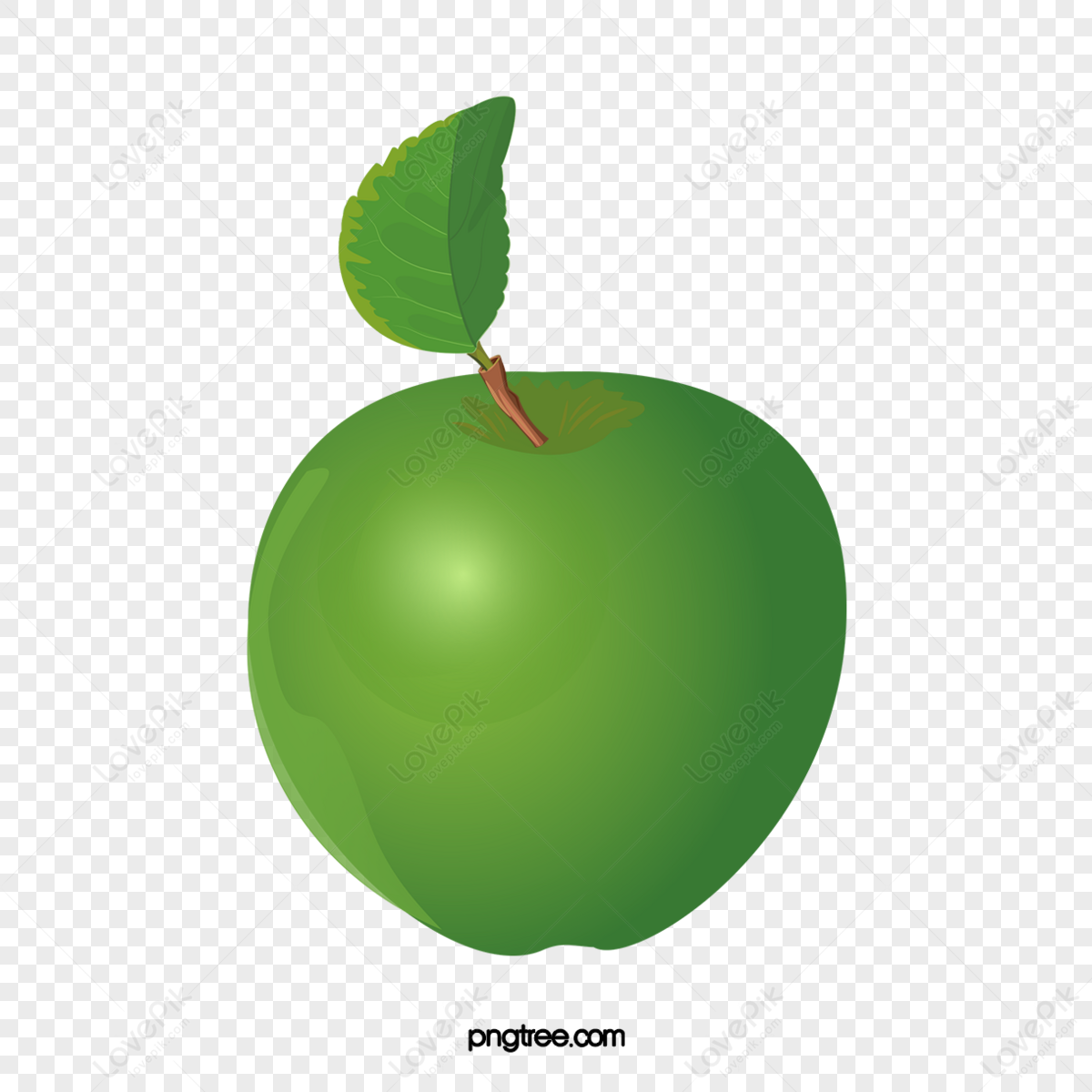 Cartoon Hand Drawn Apple Illustration,green Apples,fruit,creative PNG ...