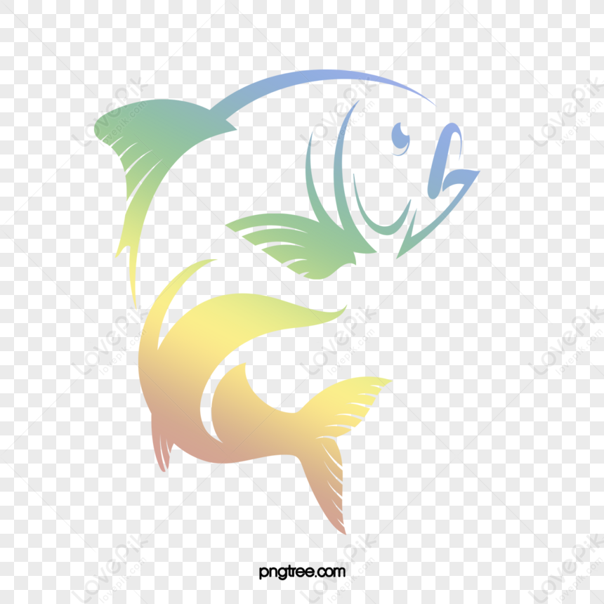 Cartoon Hand Drawn Colorful Gradient Goldfish Illustration,exquisite ...