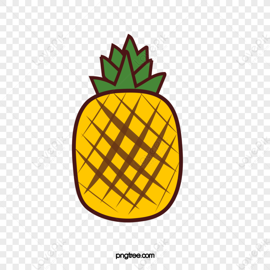 Cartoon Hand Drawn Original Pineapple Illustration,texture,paint Hand ...