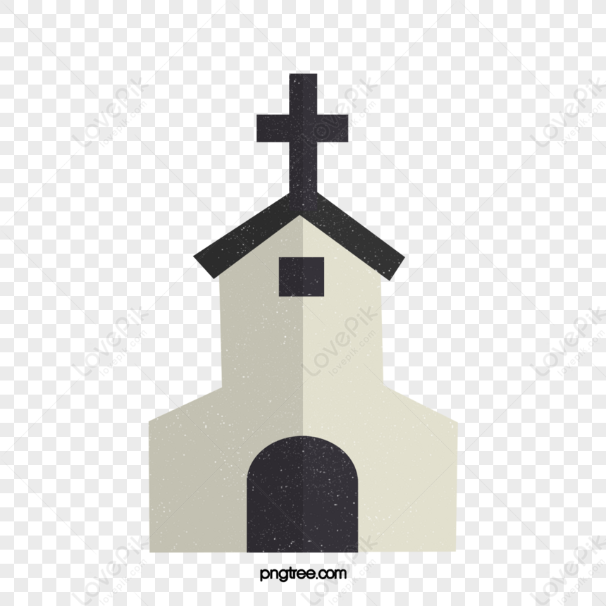 Cartoon Minimalist Cross Church,copyright,texture,copyrighted PNG ...