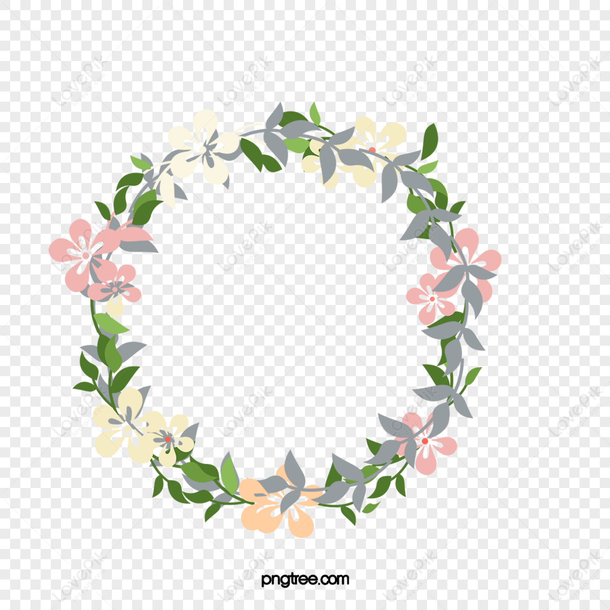 Simple Flower Wreath Clipart | Best Flower Site