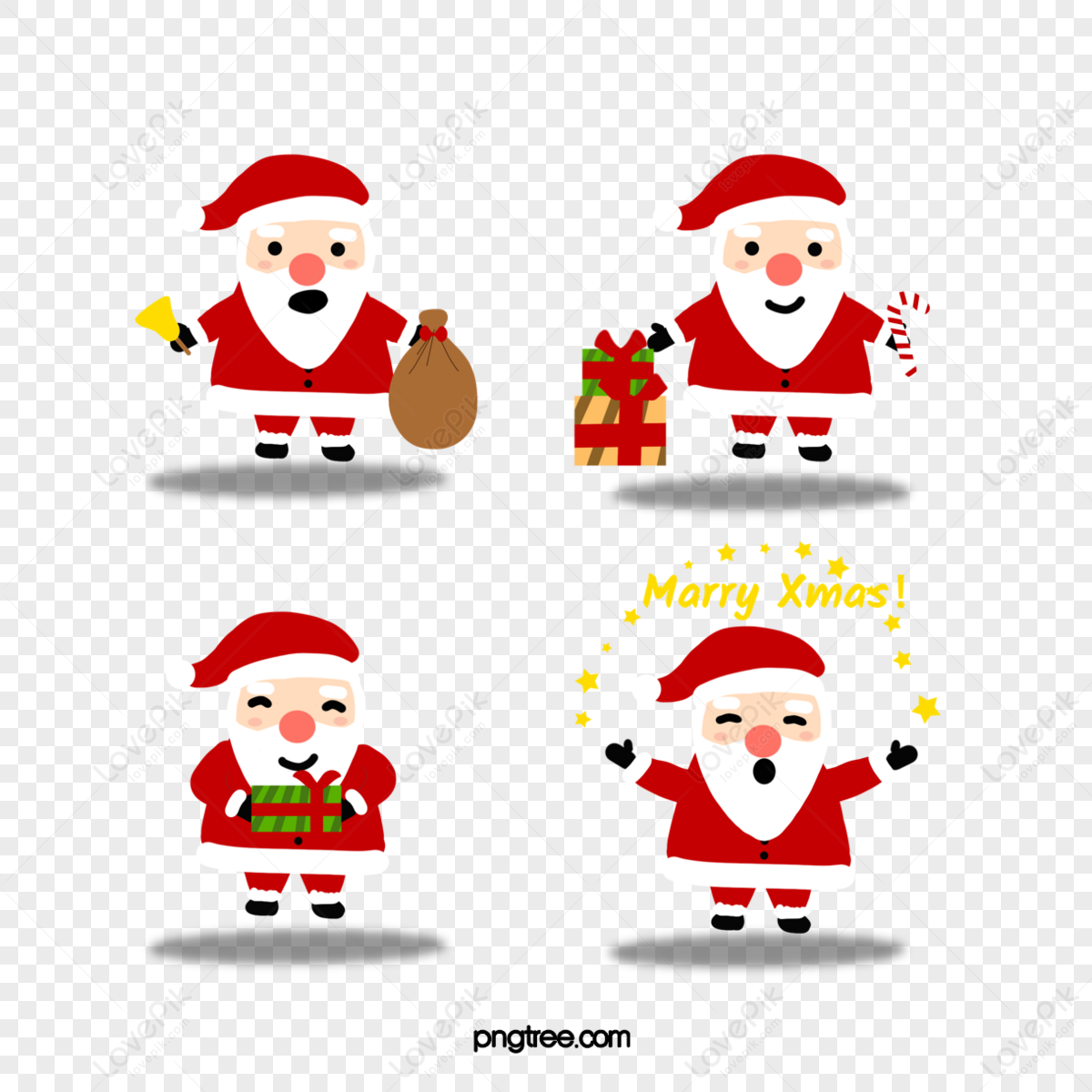 Christmas presents from Santa Claus,cheers,character,decoration png transparent image