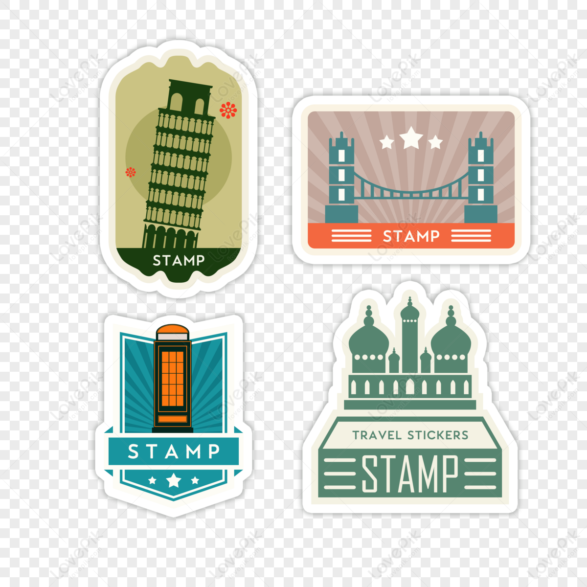 Creative travel vintage stamp sticker,travel stickers,car sticker,travel around the world free png