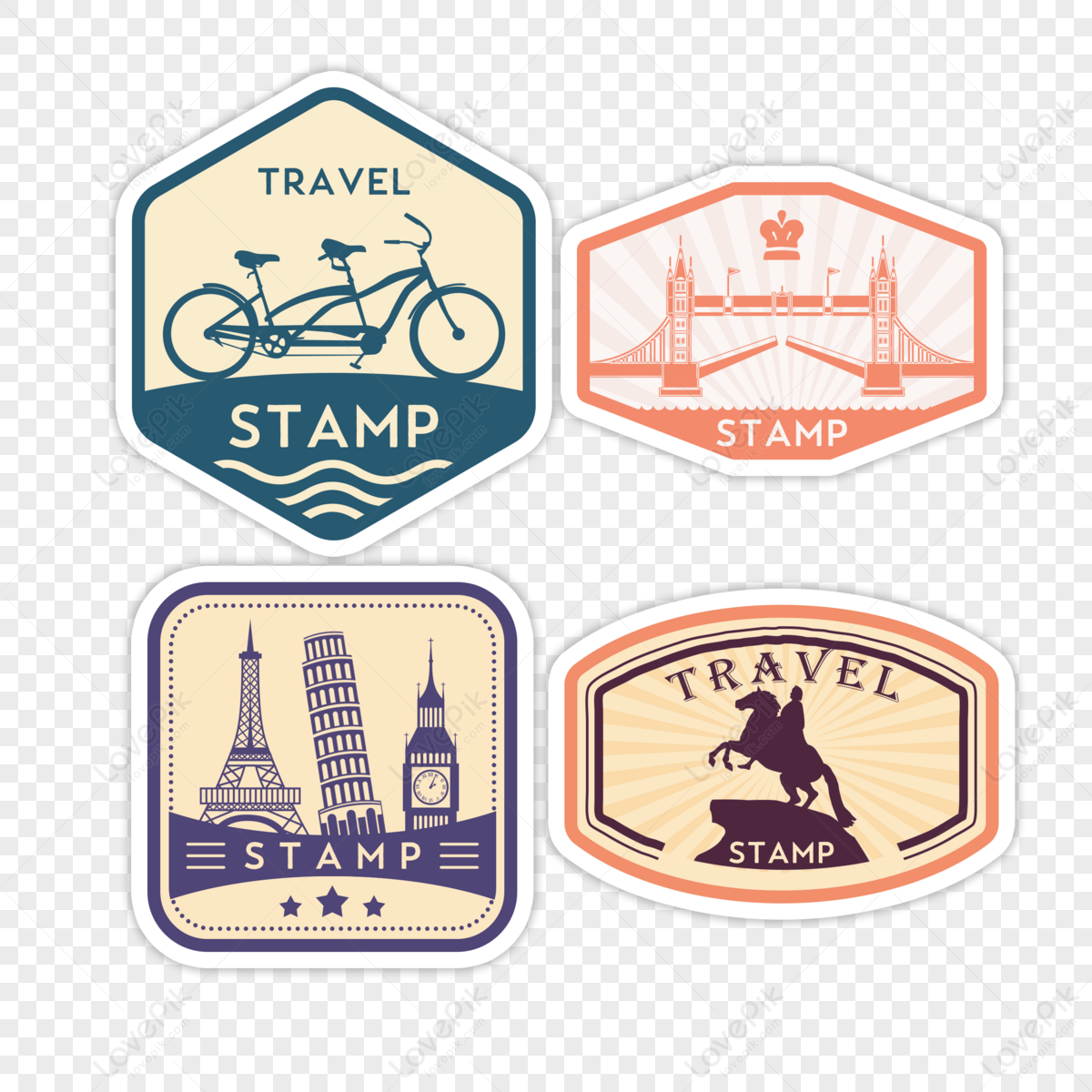 Geometric vintage travel stamp sticker,travel around the world,postmark,travel stickers png transparent background